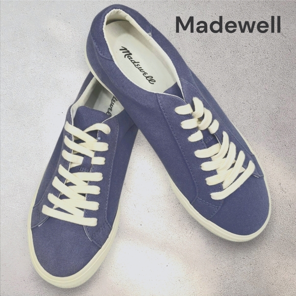 Madewell Sidewalk Low-Top Canvas Sneakers Cloudsoft Size‎ 7 NEW ☆ - Picture 1 of 7